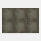 黒板金ゴールド銀星星座スカイ ラッピングペーパーシート (正面3)