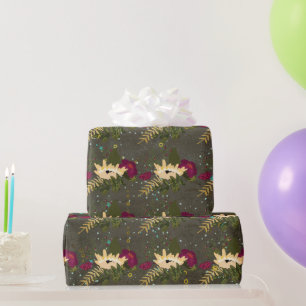 黒板金ゴールド銀星星座スカイ ラッピングペーパー