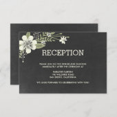 黒板開花ウェディングレセプションカード エンクロージャーカード (正面/裏面)