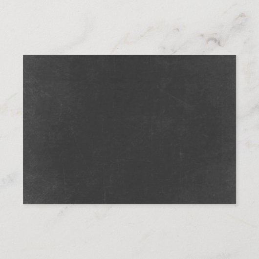 黒板開花ウェディングレセプションカード エンクロージャーカード (裏面)