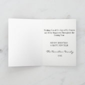 黒板雪の木が折り畳まれた写真カード シーズンカード (内部)