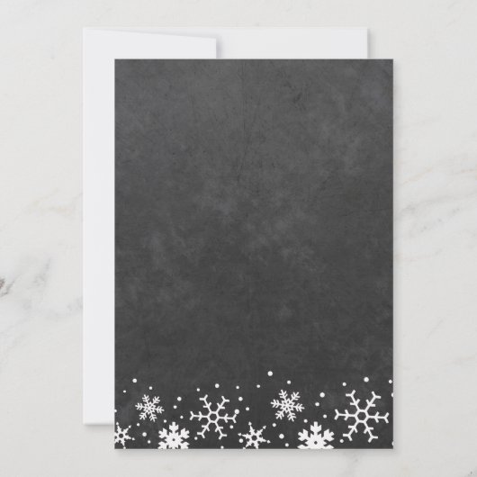 黒板雪の素朴な誕生日パーティー 招待状 (裏面)