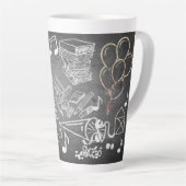 黒板風の入学グッズ カフェラテマグ (右アングル)