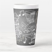 黒板風の入学グッズ カフェラテマグ (正面)