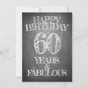 黒板風のHappy Birthday - 60歳の誕生日おめでとう