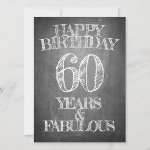 黒板風のHappy Birthday - 60歳の誕生日おめでとう