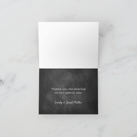 黒板風サンクスカード サンキューカード (内部)