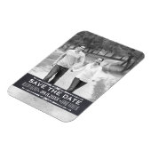 黒板風デザインのSave the Dateシンプルウェディングフォト マグネット (左側)