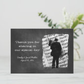 黒板風フォト感謝カード サンキューカード (スタンド正面)