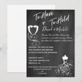 黒板風挙式後パーティー招待状 招待状 (正面/裏面)