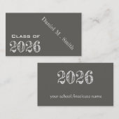 黒板風2026卒業名札 名刺 (正面/裏面)