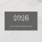 黒板風2026卒業名札 名刺 (裏面)