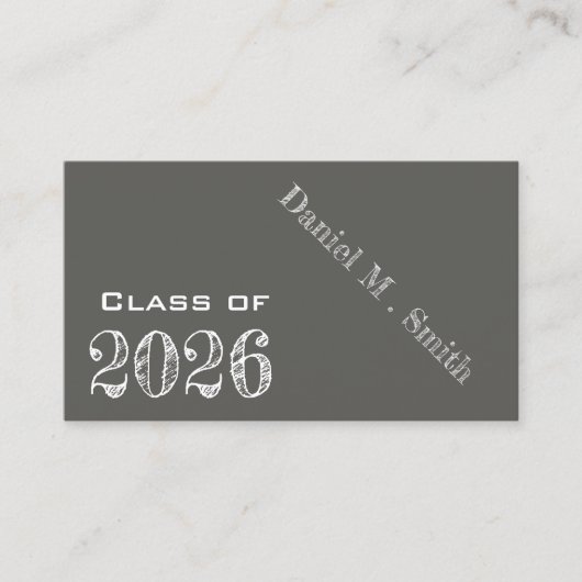 黒板風2026卒業名札 名刺 (正面)