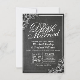 黒板食べフローラビーズ結婚した結婚ズ 招待状