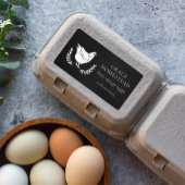 黒板養鶏卵カートン製品 ラベル