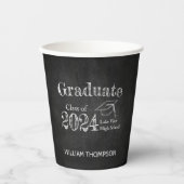 黒板高校写真卒業 紙コップ (正面)