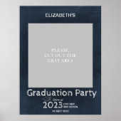 黒板高校卒業写真用小道具 卒業写真プロップ ポスター (正面)