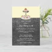 黒板高茶ヴィンテージデザート 招待状 (スタンド正面)