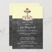 黒板高茶ヴィンテージデザート 招待状 (正面/裏面)