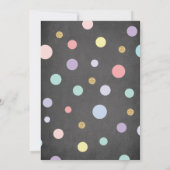 黒板魔法の赤ちゃんシャワーユニコーン招待状 招待状 (裏面)