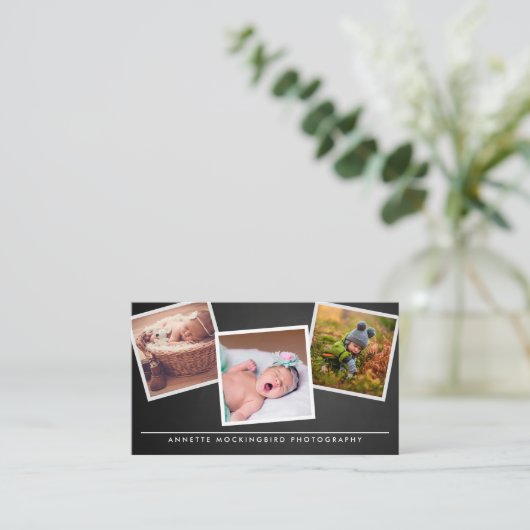 黒板3の組み立てられた写真|の写真撮影 名刺 (スタンド正面)