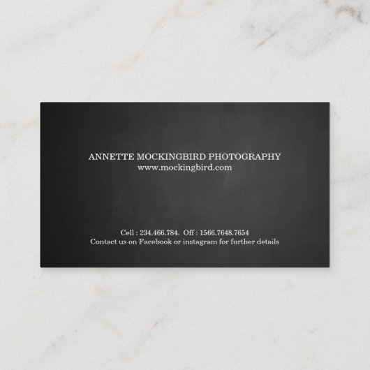 黒板3の組み立てられた写真|の写真撮影 名刺 (裏面)