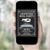 黒板3フォトクロウフィッシュボイル卒業パーティー 招待状