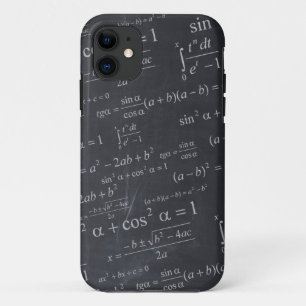 黒板-おもしろいなユニークの数学の方式 iPhone 11 ケース