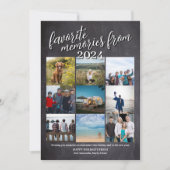 黒板 お気に入りの思い出 年間 フォトコラージュ シーズンカード (正面)