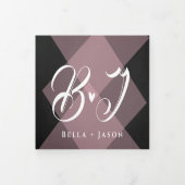 黒板 |かわいいパステル数々のフォト結婚ズ 三つ折り招待状 (カバー)