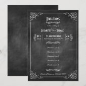 黒板 アートデコ ディレクションカード 招待状 (正面/裏面)