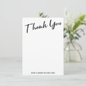 黒板 エジソン電球 モダン サンクス スクリプト サンキューカード (スタンド正面)