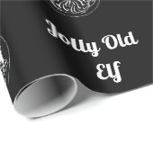 黒板 – サンタ – 黒 ラッピングペーパー (ロールコーナー)