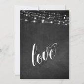 黒板 ストリングライト 挙式披露宴 招待状 (裏面)