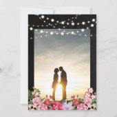 黒板 & ストリングライト 40周年 結婚記念日 招待状 (裏面)