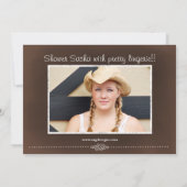 黒板 チェリー リネージュ シャワー フォト 招待状 (裏面)