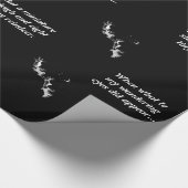 黒板 – トナカイ – 黒/白 ラッピングペーパー (角)