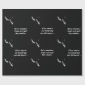 黒板 – トナカイ – 黒/白 ラッピングペーパー (フラット)