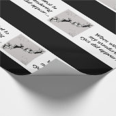 黒板 – トナカイ – 黒/白 ラッピングペーパー (角)