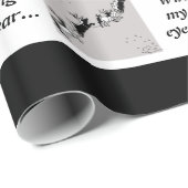 黒板 – トナカイ – 黒/白 ラッピングペーパー (ロールコーナー)