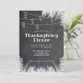 黒板 パームリーフ ライト 吊るし タンクスギビング 招待状 (スタンド正面)