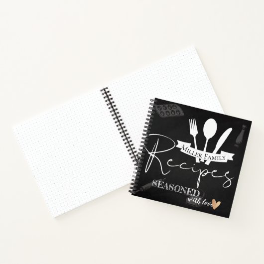 黒板 | ファミリレシピコレクション緩和曲線 ノートブック (内部)