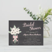 黒板 メイソンジャー 結婚前お披露目 招待状 ピンク (スタンド正面)