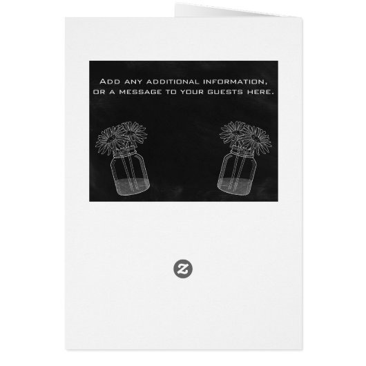 黒板-メーソンジャーおよびデイジーの結婚式プログラム (裏面)