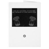 黒板-メーソンジャーおよびデイジーの結婚式プログラム (裏面)