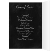 黒板-メーソンジャーおよびデイジーの結婚式プログラム (内側 (左))