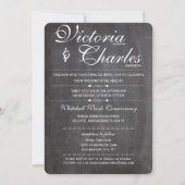 黒板 モダン ヴィンテージ タイポグラフィ 招待状 (正面)