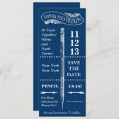 黒板 ヴィンテージ風 セーブ・ザ・デート アニバーサリー (正面/裏面)