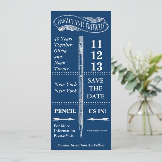 黒板 ヴィンテージ 保存日 結婚記念日 セーブザデート (スタンド正面)