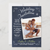 黒板 |写真 |ウェディングレセプション招待状 招待状 (正面)